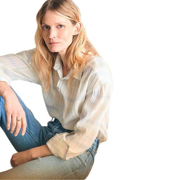 FAHERTY Olli Gauze Organic Cotton Top in Atwood Plaid - Picture 13 of 13